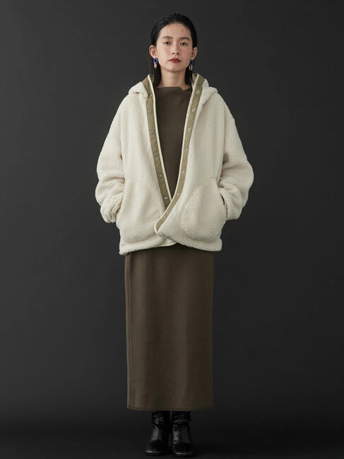  「リバーシブルフード付きボアコート」|その他|