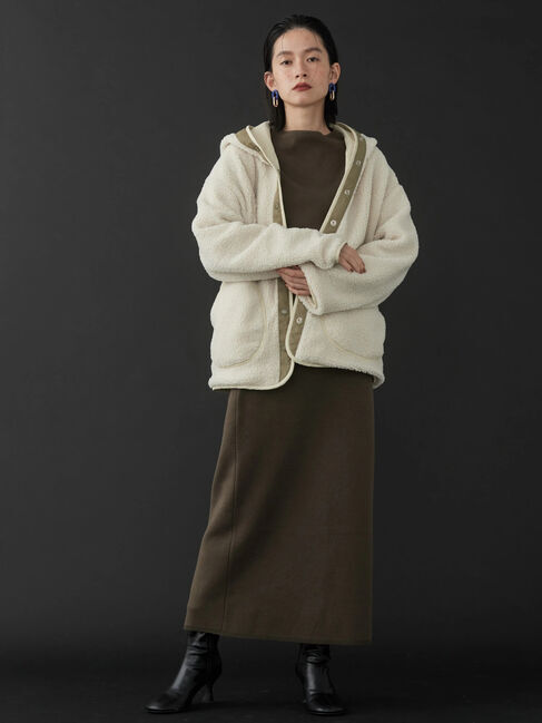  「リバーシブルフード付きボアコート」|その他|