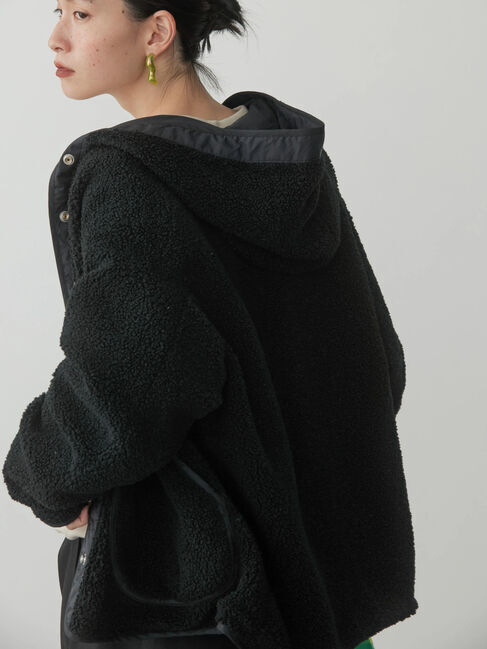  「リバーシブルフード付きボアコート」|その他|