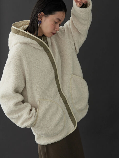  「リバーシブルフード付きボアコート」|その他|