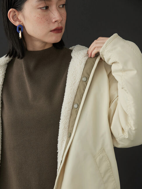  「リバーシブルフード付きボアコート」|その他|