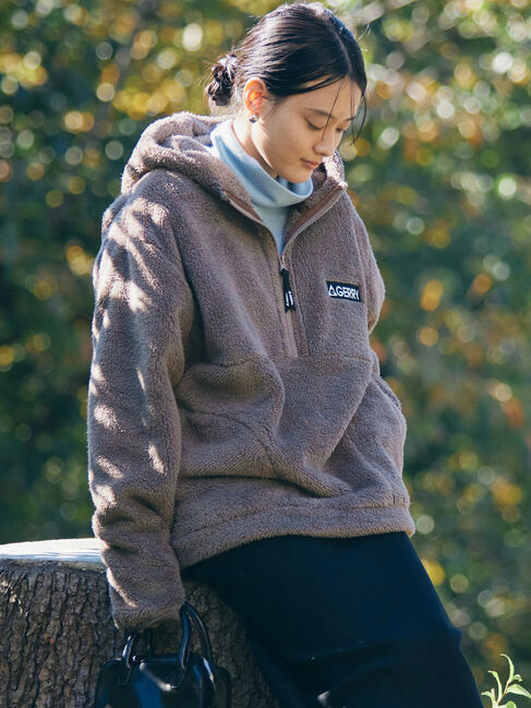  「GERRY シープボアフードプルオーバー」|スーツ|ブラウン