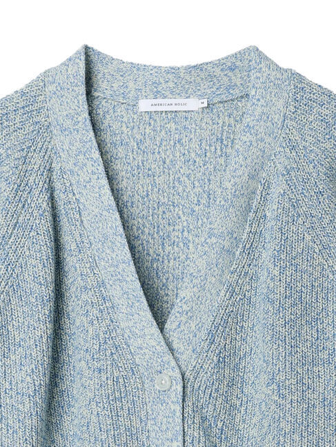  「片畦Mixニットカーディガン」|カーディガン|