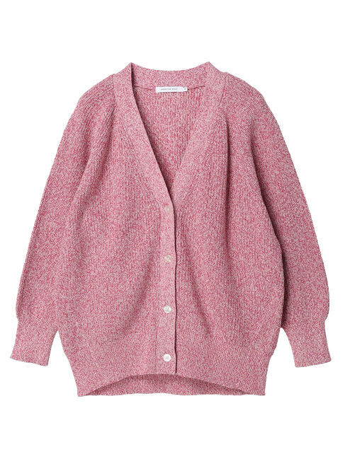  「片畦Mixニットカーディガン」|カーディガン|