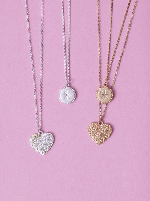  「ハート&コイン3WAYネックレス」|ネックレス|