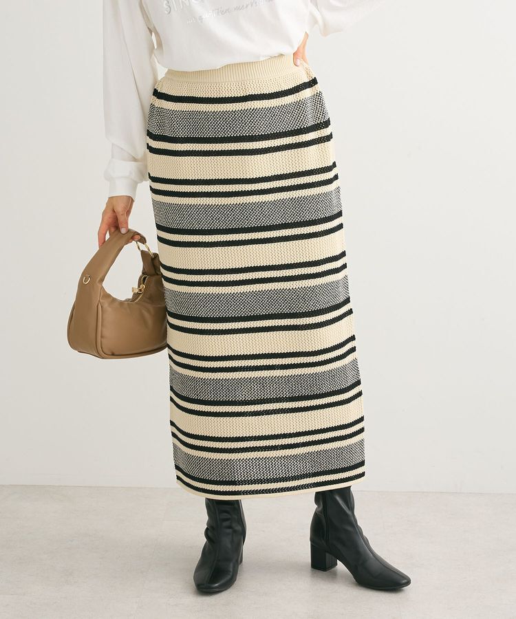 Green Parks「ボーダーニットスカート」|スカート|