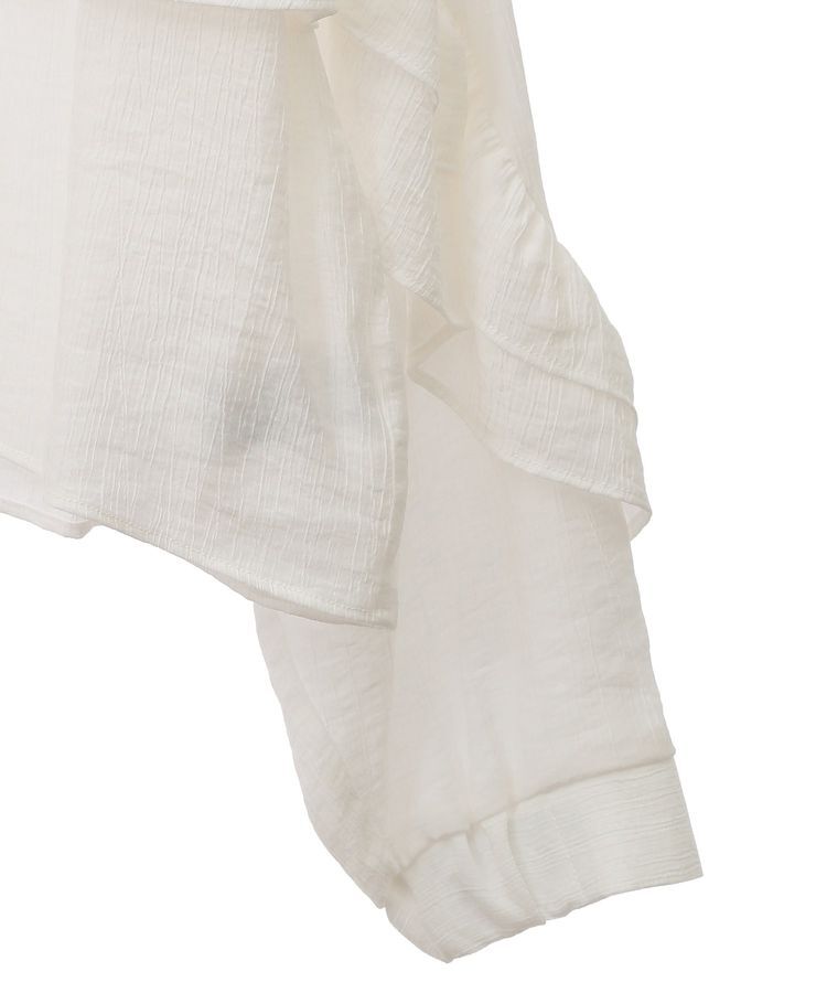 Green Parks「シアーフリルショート丈ブラウス」|シャツ・ブラウス|