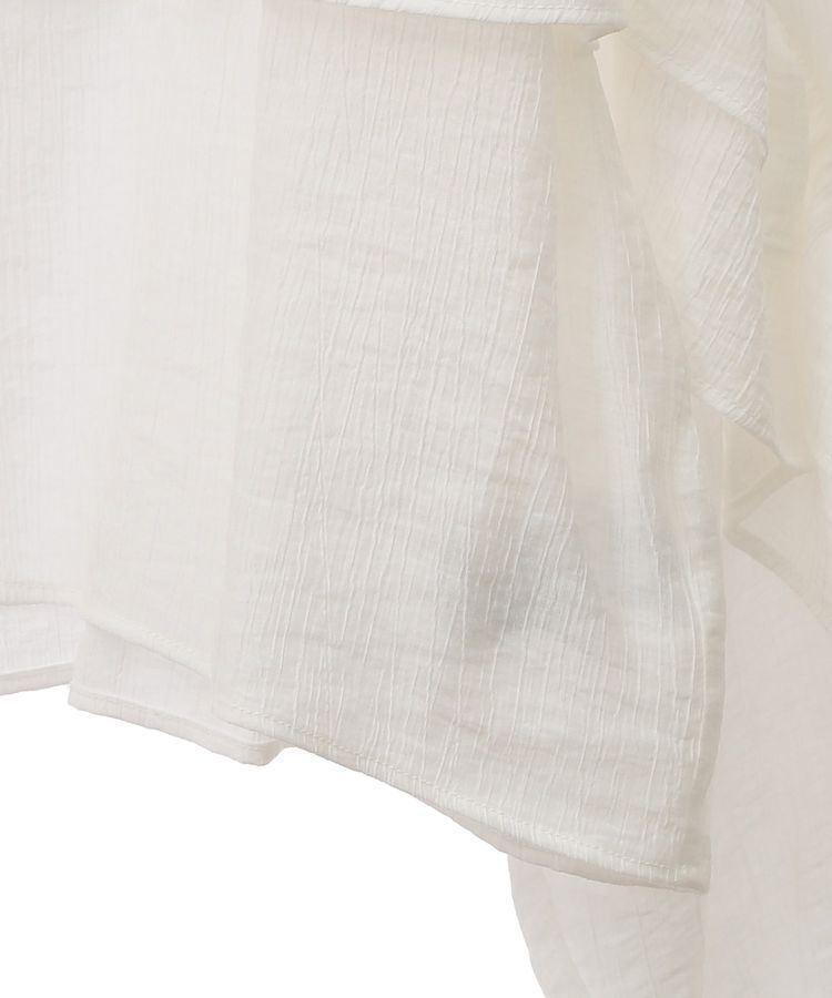 Green Parks「シアーフリルショート丈ブラウス」|シャツ・ブラウス|