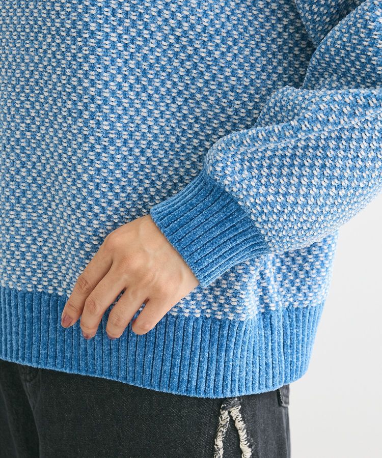 Green Parks「ベロアモールモックネックニットプルオーバー」|ニット・セーター|