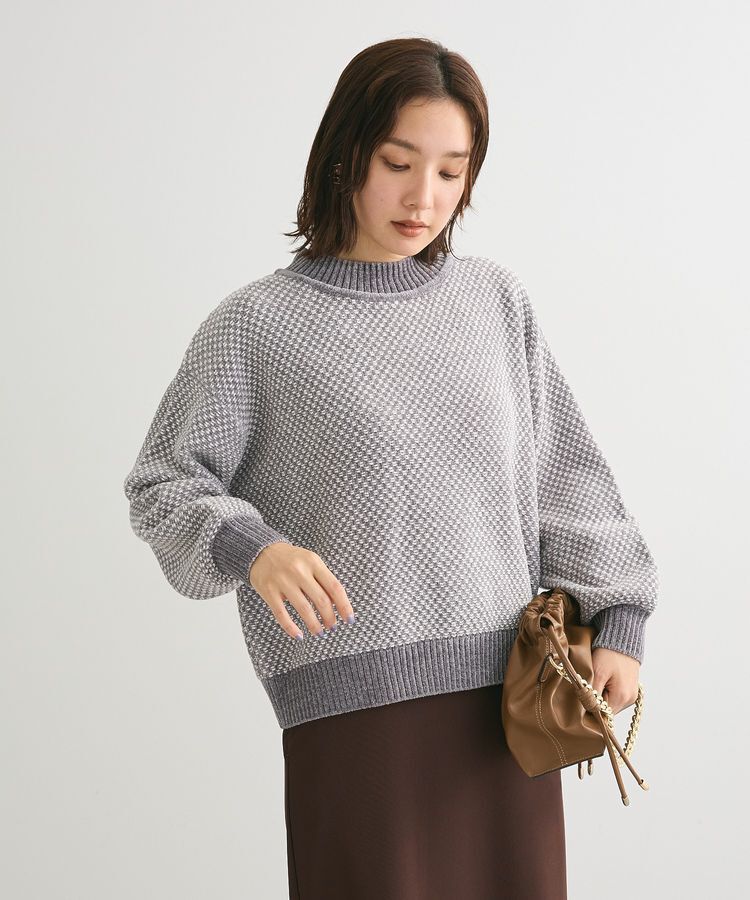 Green Parks「ベロアモールモックネックニットプルオーバー」|ニット・セーター|