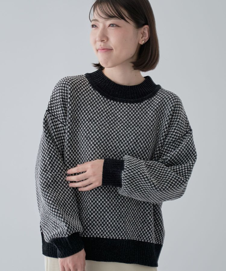 Green Parks「ベロアモールモックネックニットプルオーバー」|ニット・セーター|