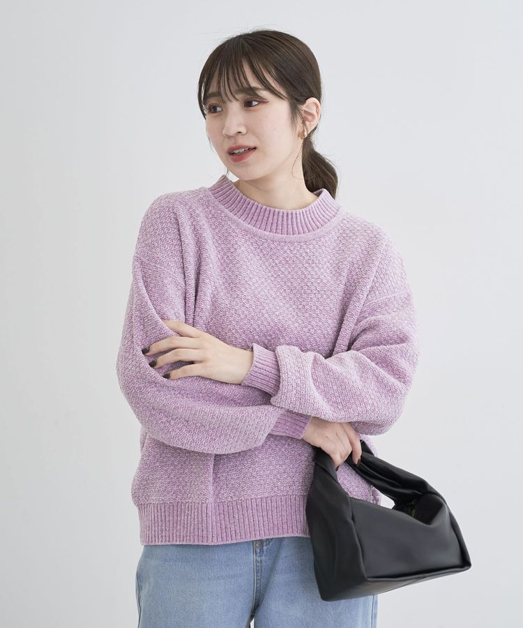 Green Parks「ベロアモールモックネックニットプルオーバー」|ニット・セーター|