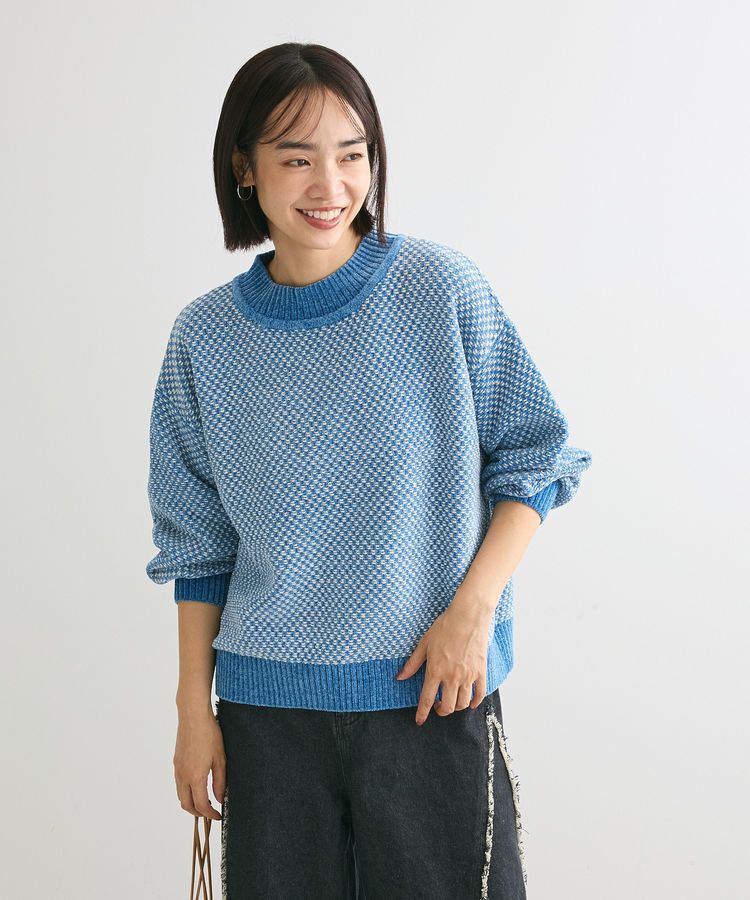 Green Parks「ベロアモールモックネックニットプルオーバー」|ニット・セーター|