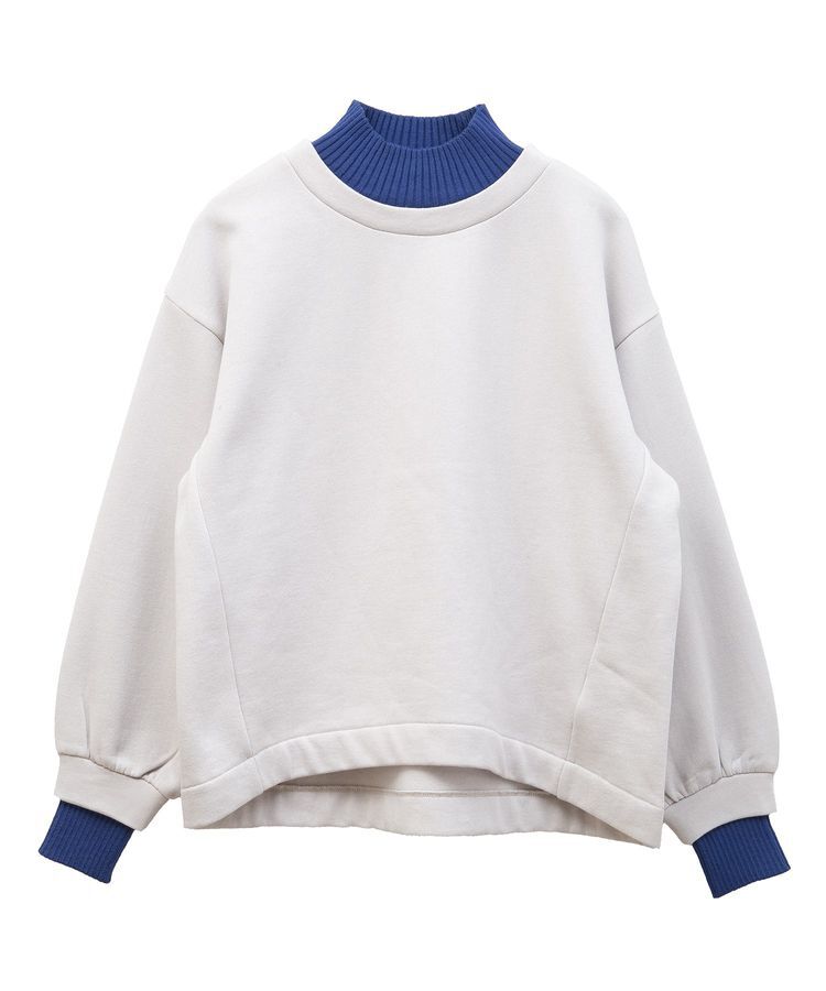 Green Parks「配色リブニットドッキング裏起毛プルオーバー」|スウェット・ジャージ|