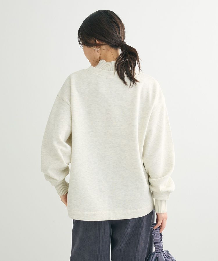 Green Parks「配色リブニットドッキング裏起毛プルオーバー」|スウェット・ジャージ|