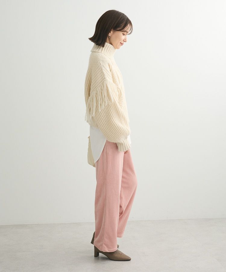 Green Parks「・swing by フリンジタートルニット」|ニット・セーター|