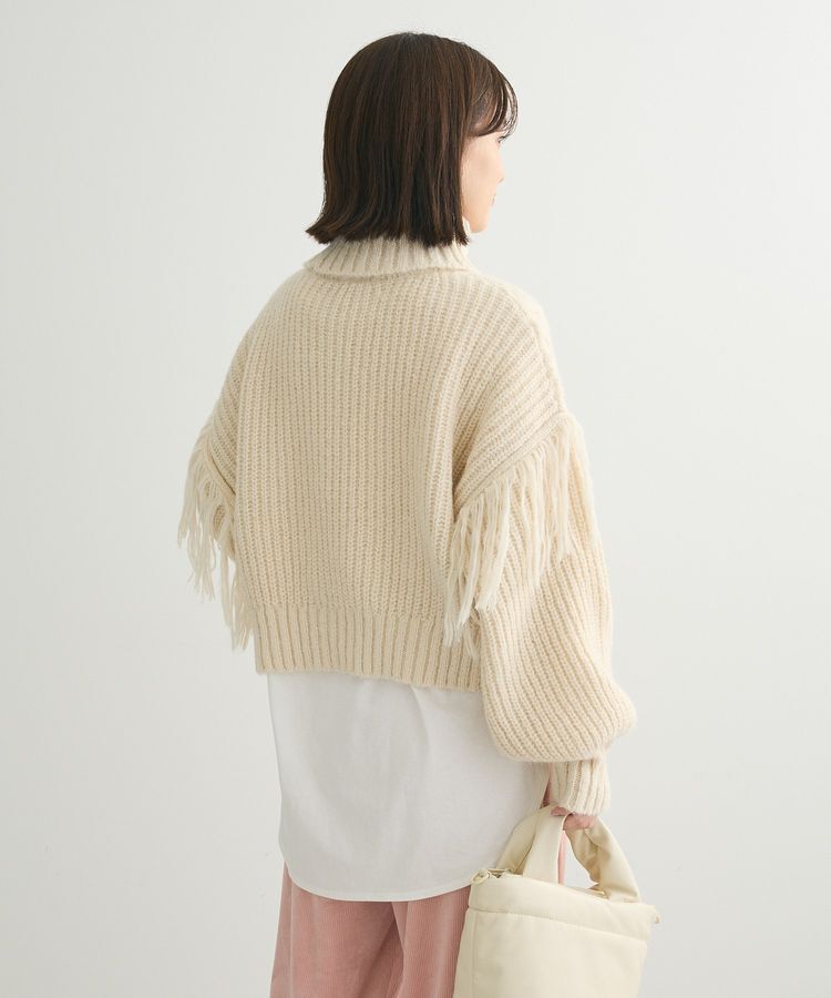 Green Parks「・swing by フリンジタートルニット」|ニット・セーター|