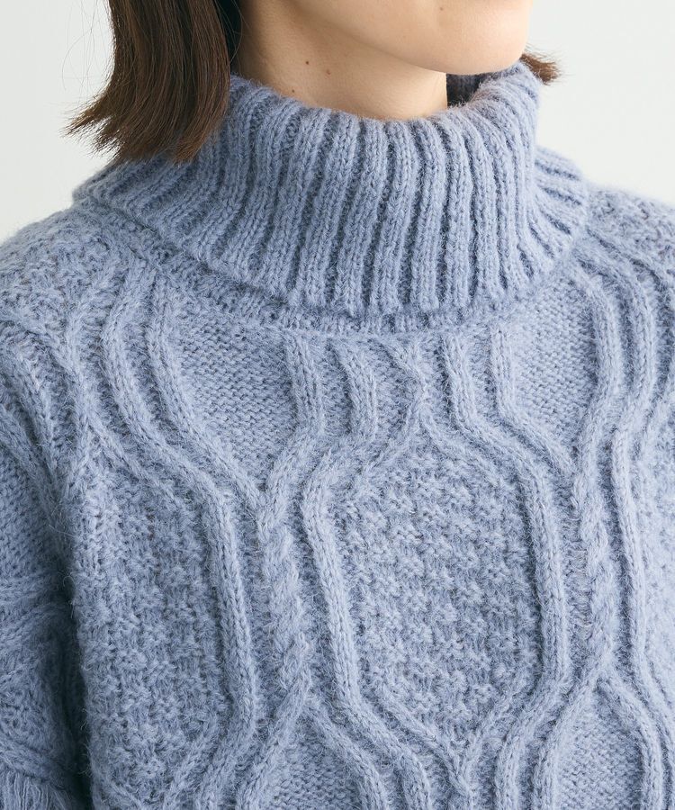 Green Parks「・swing by フリンジタートルニット」|ニット・セーター|