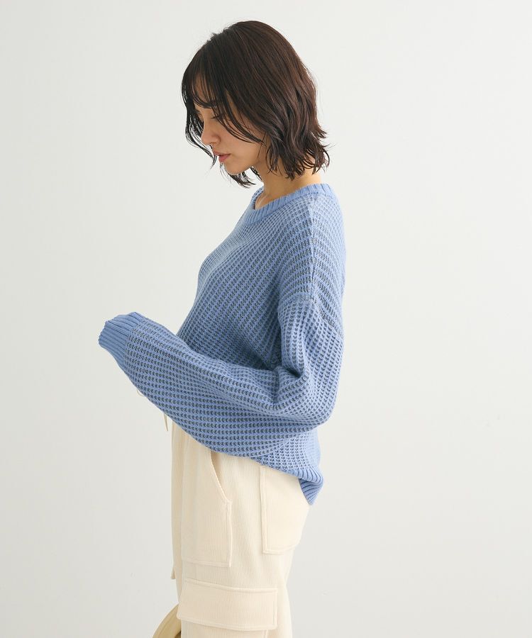 Green Parks「・ELENCARE DUE タック編バイカラーニット」|ニット・セーター|
