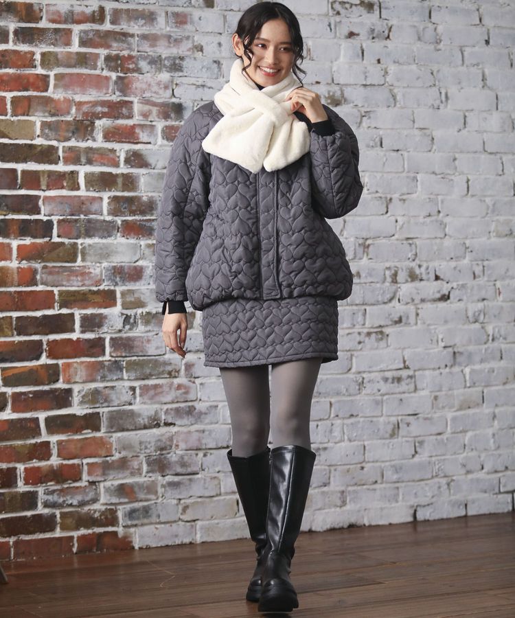 Green Parks「・swing by ハートキルトミニスカート」|スカート|