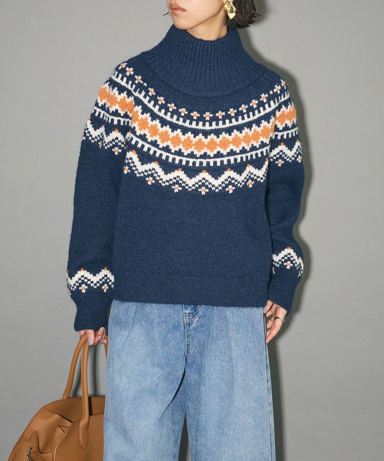 AnriettMusee「ノルディック柄ジャガード織ニット」|ニット・セーター|