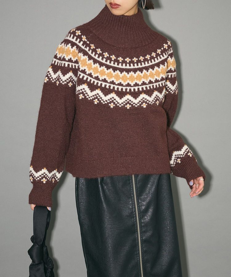 AnriettMusee「ノルディック柄ジャガード織ニット」|ニット・セーター|