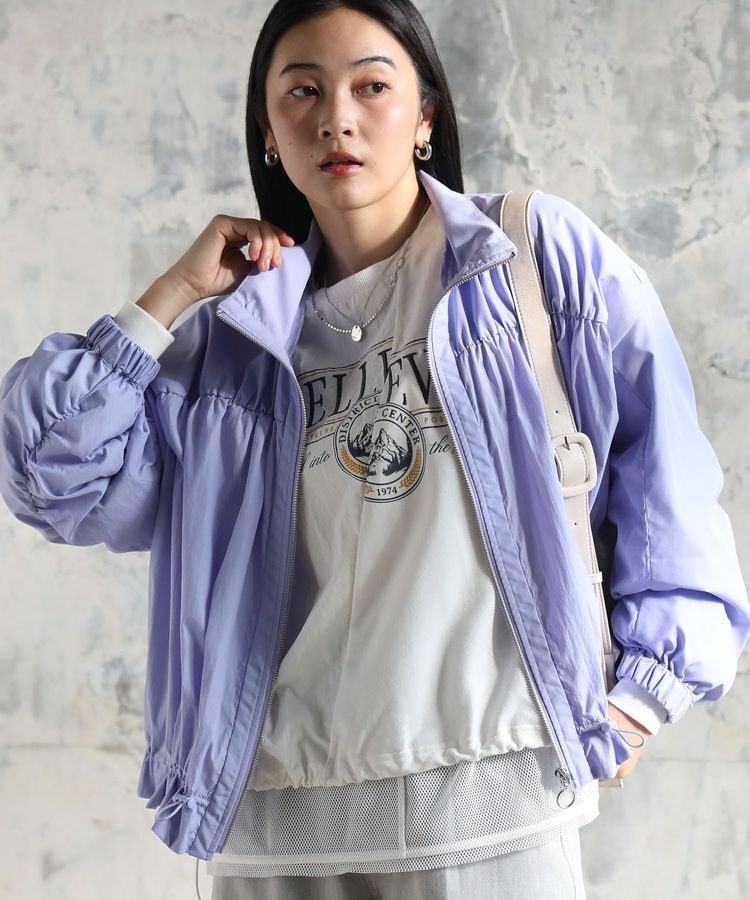 armonia「ギャザーナイロンブルゾン」|ブルゾン・スタジャン|