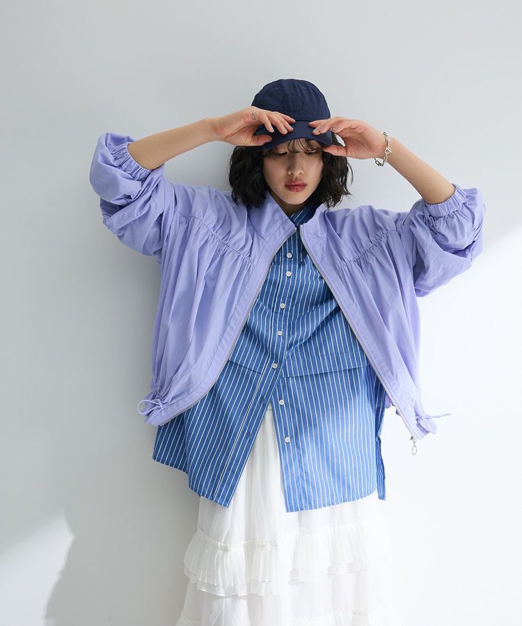 armonia「ギャザーナイロンブルゾン」|ブルゾン・スタジャン|Light Purple