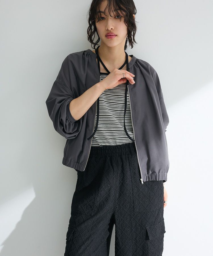 Green Parks「イージーケア シャツブルゾン」|ブルゾン・スタジャン|Charcoal Gray