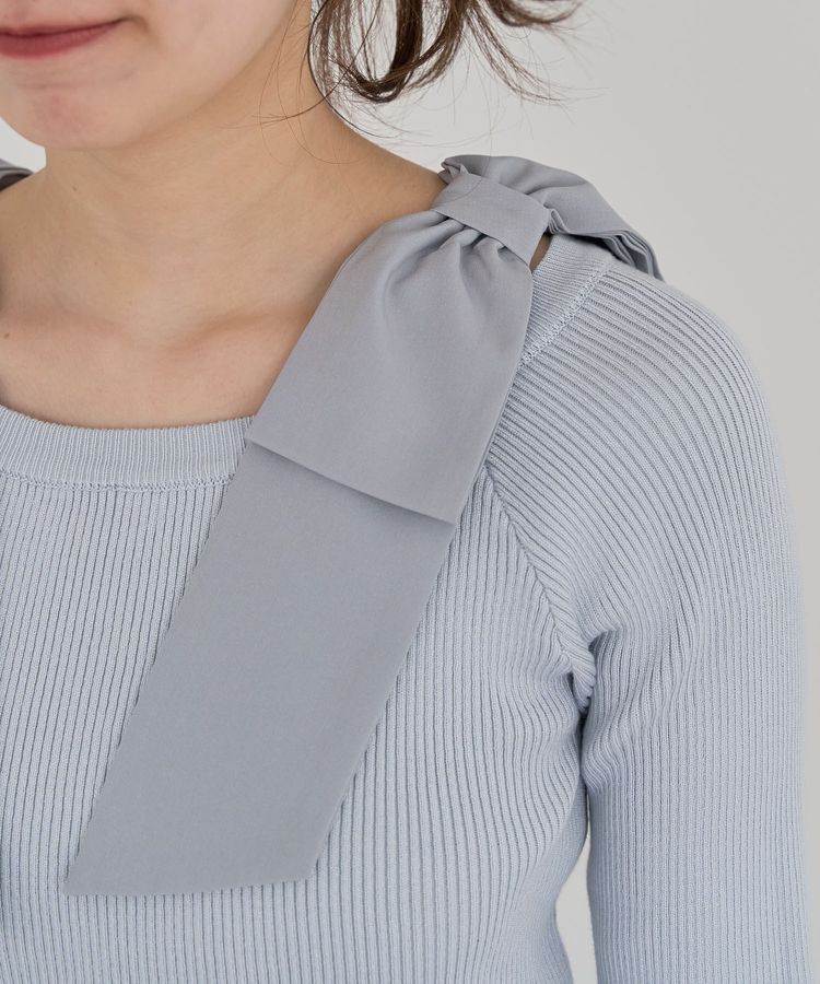 Green Parks「・swing by ショルダーリボンプルオーバー」|Tシャツ・カットソー|