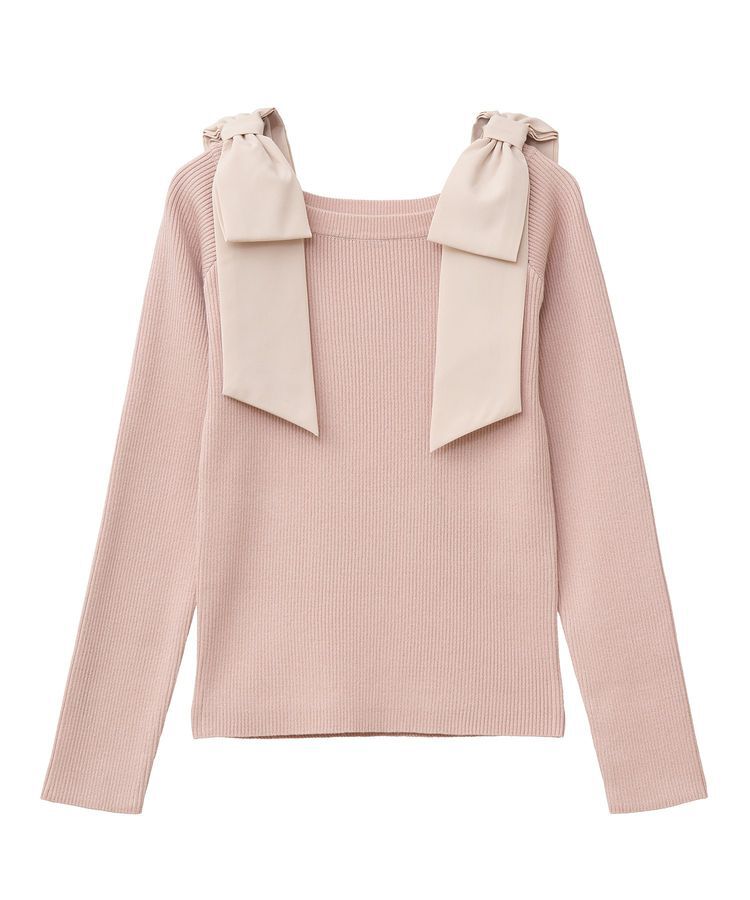 Green Parks「・swing by ショルダーリボンプルオーバー」|Tシャツ・カットソー|