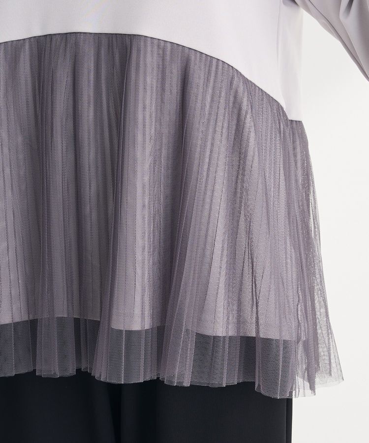 Green Parks「プリーツチュールドッキングプルオーバー」|Tシャツ・カットソー|