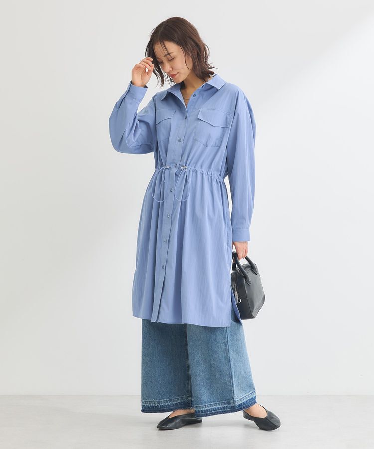 Green Parks「ミディ丈ミリタリーシャツワンピース」|ワンピース|