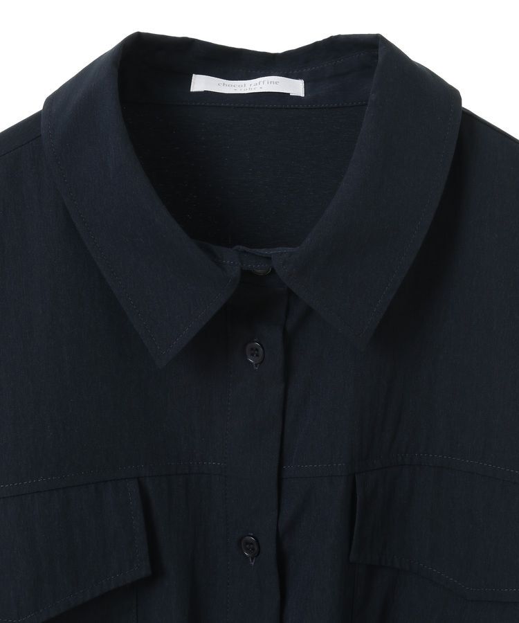 Green Parks「ミディ丈ミリタリーシャツワンピース」|ワンピース|