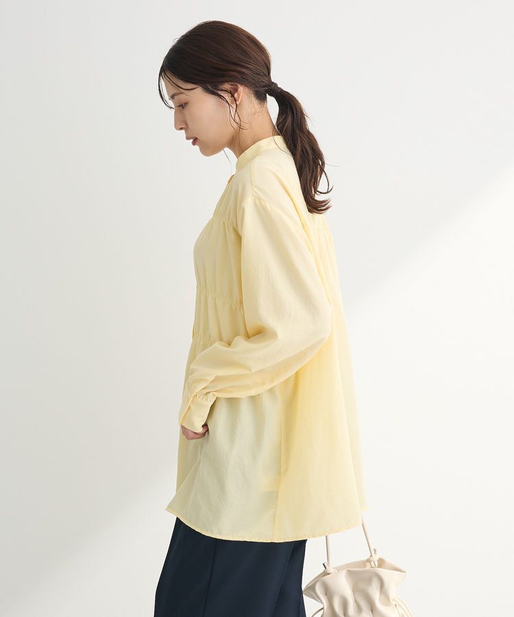 Green Parks「シャーリングシャツチュニック」|シャツ・ブラウス|