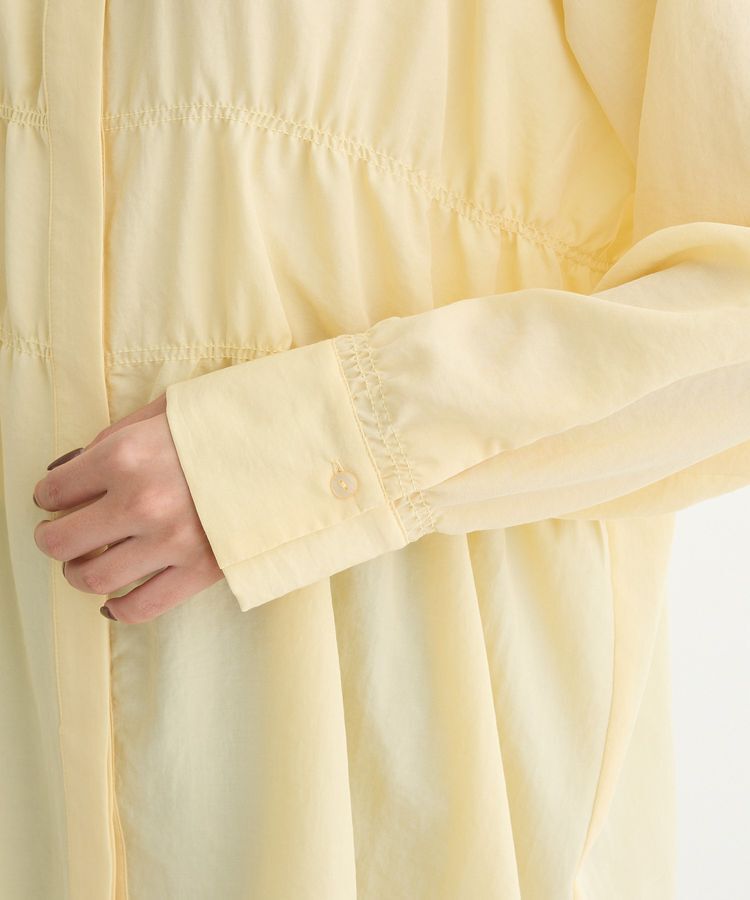 Green Parks「シャーリングシャツチュニック」|シャツ・ブラウス|