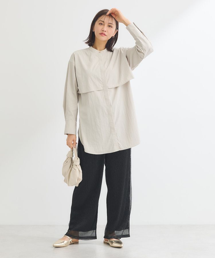 Green Parks「イージーケア比翼フライヨークチュニック」|シャツ・ブラウス|