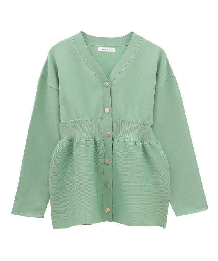 Green Parks「・ANDSEARCH ペプラムニットカーディガン」|カーディガン|