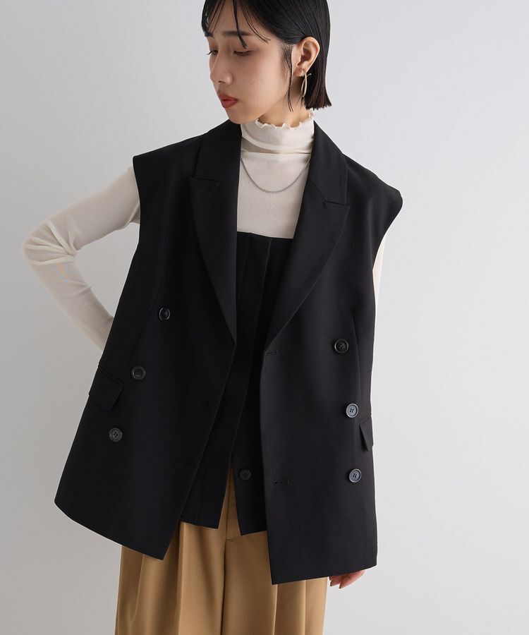 AnriettMusee「テーラードベスト」|ベスト・ジレ|Black