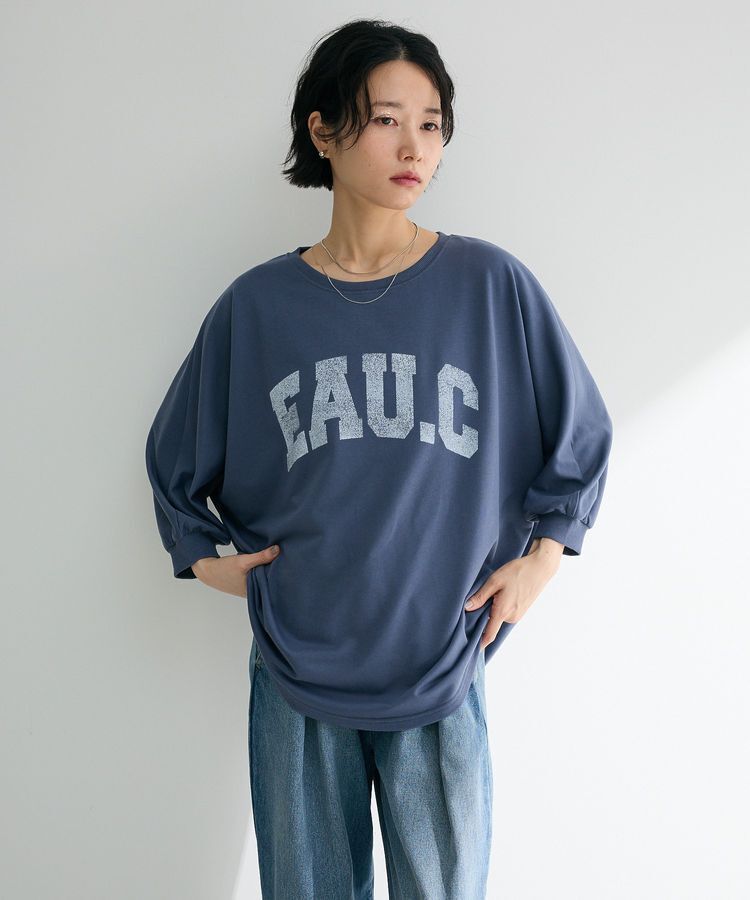 Green Parks「7分袖ミニ裏毛ドルマンロゴプルオーバー」|Tシャツ・カットソー|