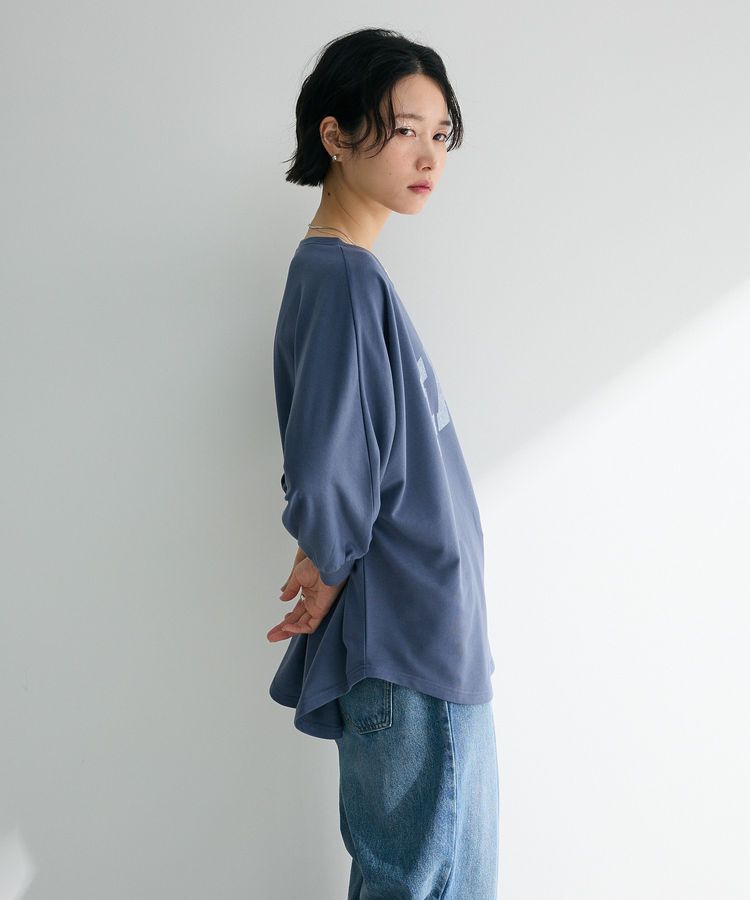 Green Parks「7分袖ミニ裏毛ドルマンロゴプルオーバー」|Tシャツ・カットソー|