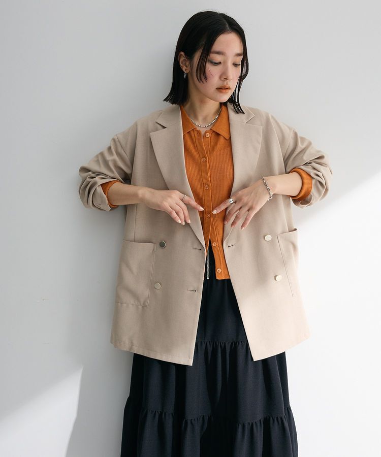 Green Parks「衿つきメッシュニットプルオーバー」|ニット・セーター|