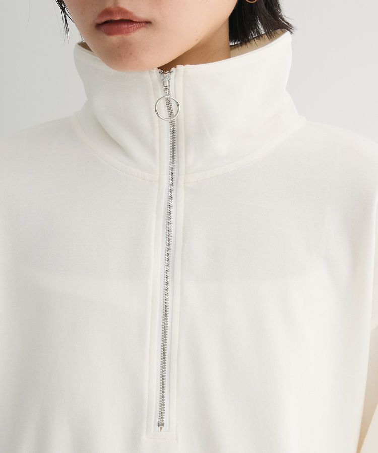 Green Parks「7分袖ハーフZIPプルオーバー」|スウェット・ジャージ|