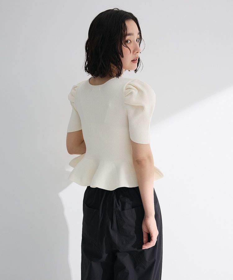 Green Parks「・swing by ハートネックペプラムニット」|ニット・セーター|