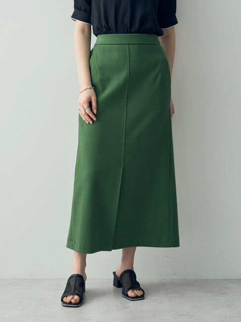 YECCA VECCA「コットンリブロングスリットスカート」|スカート|
