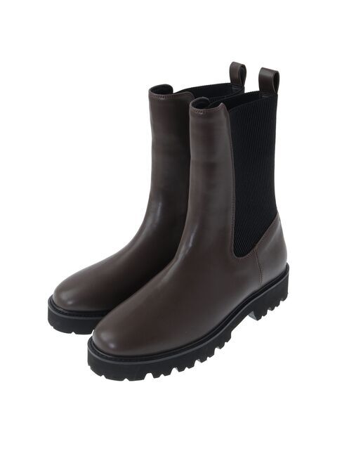 YECCA VECCA「【CLASSY.掲載】サイドゴアミドル丈ブーツ」|ショートブーツ|