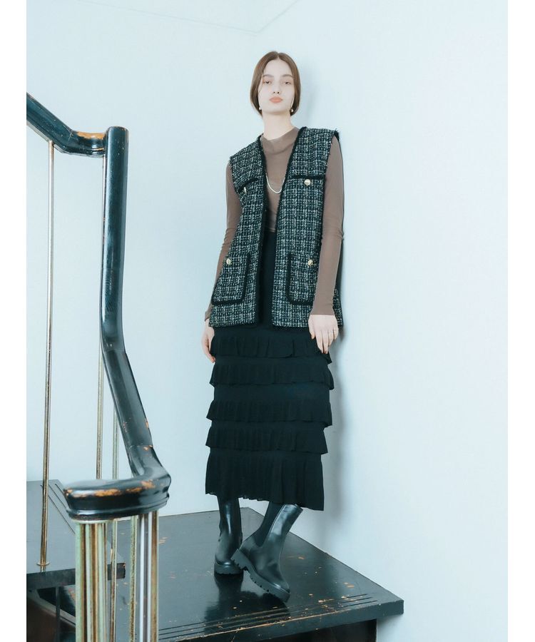 YECCA VECCA「【CLASSY.掲載】サイドゴアミドル丈ブーツ」|ショートブーツ|