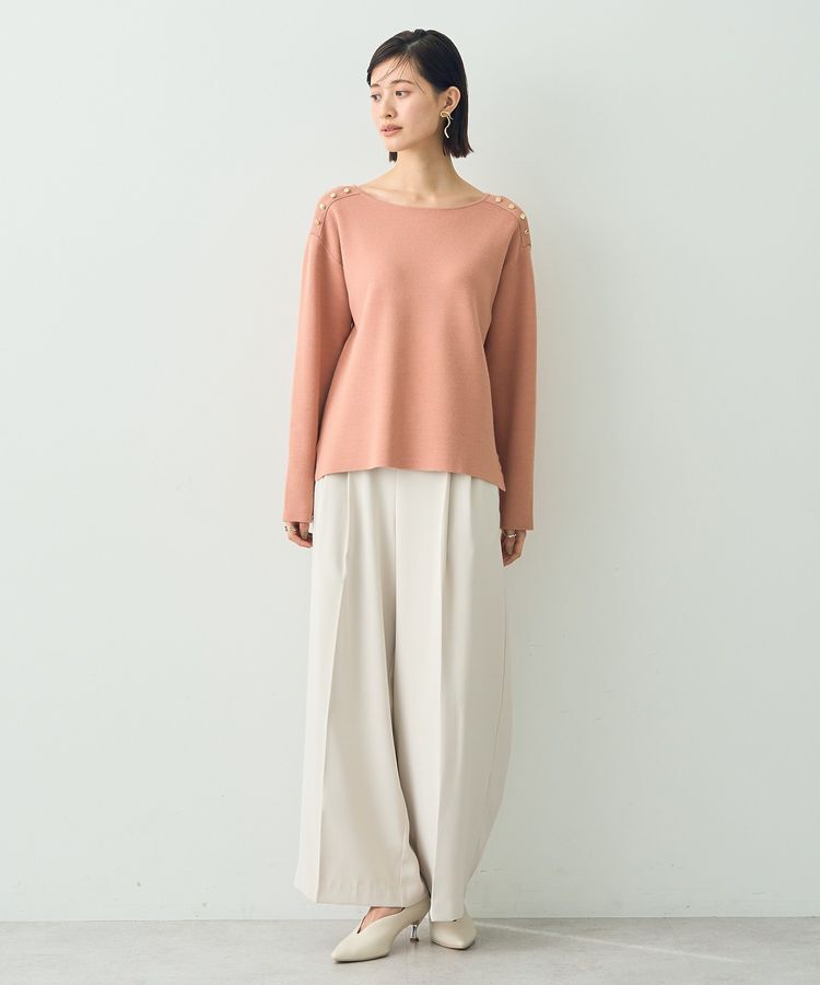 YECCA VECCA「ミラノリブ金釦ニット」|ニット・セーター|