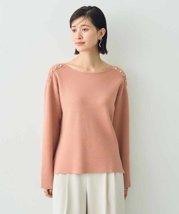 YECCA VECCA「ミラノリブ金釦ニット」|ニット・セーター|