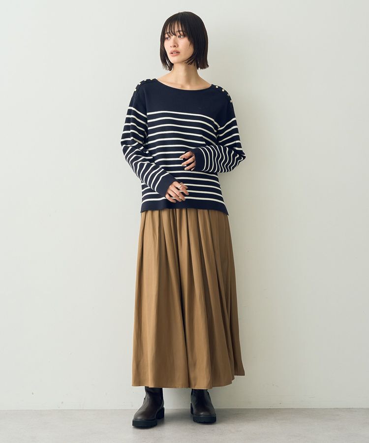 YECCA VECCA「ミラノリブ金釦ニット」|ニット・セーター|